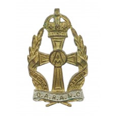 Queen Alexandra's Royal Army Nursing Corps (Q.A.R.A.N.C.) Officer's Cap Badge - King's Crown