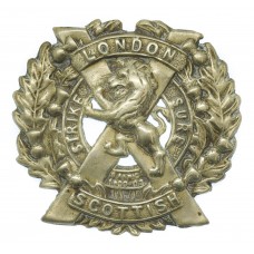 14th County of London Bn. (London Scottish) London Regiment Cap Badge