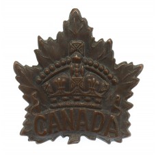 Canadian Canada WWI General Service Cap Badge (Birks 1915)