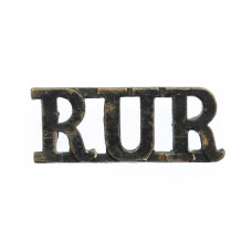 Royal Ulster Rifles (R.U.R.) Shoulder Title