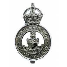 Middlesbrough Borough Police Cap Badge - King's Crown