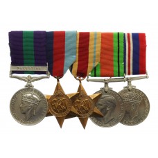 GSM (Clasp - Palestine) and WW2 Prisoner of War Medal Group of Five - Pte. J.F. Adkins, 1st Bn. Sherwood Foresters (Notts & Derby Regiment)