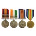 QSA (Clasps - Cape Colony, Orange Free State, Transvaal), KSA (Clasps - South Africa 1901, South Africa 1902), WW1 British War Medal and Victory Medal Group of Four - Pte. H. Moult, Notts & Derby Regiment - Died of Wounds