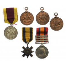 Ashanti Star 1896 and Queen's South Africa Medal (Clasps - Cape Colony, Tugela Heights, Relief of Ladysmith) with Four Sporting Medals - Company Sergeant Major W. Carter, Army Service Corps