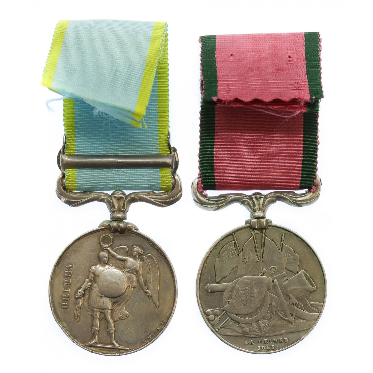 1854 Crimea Medal (Clasp - Sebastopol) and Turkish Crimea Medal Pair