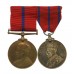 City of London Police 1902 and 1911 Coronation Medal Pair - P.S. G. Angier