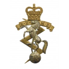 Royal Electrical & Mechanical Engineers (R.E.M.E.) Officer's Dress Cap Badge - Queen's Crown