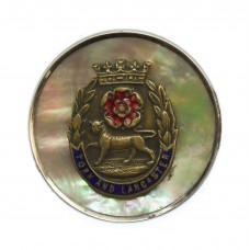 York and Lancaster Regiment Mother of Pearl & Silver Rim Sweetheart Brooch