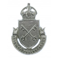 Peterborough City Police Cap Badge - King's Crown