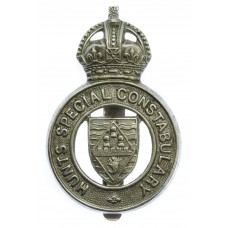 Hunts Special Constabulary Cap Badge - King's Crown