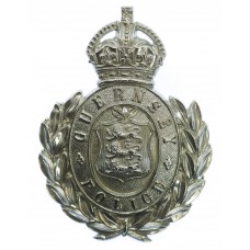 Guernsey Police Wreath Helmet Plate - King's Crown