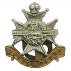 Notts & Derby Regiment (Sherwood Foresters) Cap Badge - King's Crown