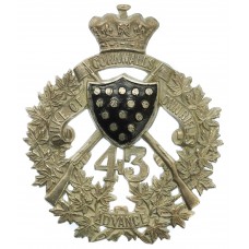 43rd Canadian Regiment of Militia (Duke of Cornwall's Own Rifles) Pouch Badge