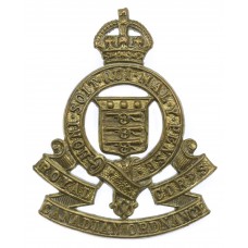 Royal Canadian Army Ordnance Corps Cap Badge - King's Crown