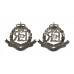 Pair of Royal Military Police Officer's Dress Collar Badges - Queen's Crown