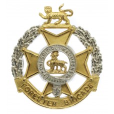 Forester Brigade Officer's Silver and Gilt Cap Badge