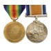 WW1 British War & Victory Medal Pair - Pte. J.W. Woodiwiss, 2nd/5th Bn. King's Own Yorkshire Light Infantry - K.I.A. 23/05/17