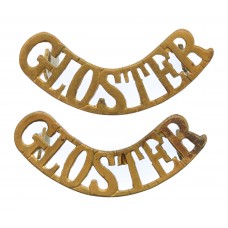 Pair of Gloucestershire Regiment (GLOSTER) Shoulder Titles
