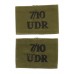 Pair of 7th/10th Ulster Defence Regiment (7/10/UDR) Cloth Slip On Shoulder Titles