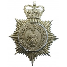 Bootle County Borough Police Helmet Plate - Queen's Crown