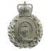 Dewsbury Borough Police Wreath Helmet Plate - Queen's Crown