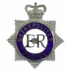 Metropolitan Police Senior Officer's Enamelled Cap Badge - Queen's Crown