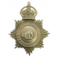 Penzance Borough Police Helmet Plate - King's Crown 