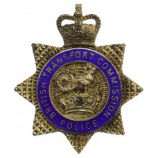 British Transport Commission (B.T.C.) Police Senior Officer's Hallmarked Silver Cap Badge - Queen's Crown