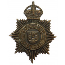 Reading Borough Police Night Helmet Plate - King's Crown