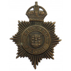 Reading Borough Police Night Helmet Plate - King's Crown