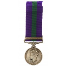 General Service Medal (Clasp - Palestine) - B. Const. G.H. Champlin. Palestine Police