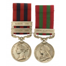 1854 India General Service (2 Clasps - Hazara 1891, Samana 1891) & 1895 India General Service (1 Clasp - Relief of Chitral 1895) Medal Pair - Pte. G. Bickwell, 1st Bn. King's Royal Rifle Corps