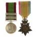 Afghanistan 1878-80 (2 Clasps - Ahmed Khel, Kandahar) and Kabul to Kandahar Star Medal Pair - Pte. F. Brown, 60th Regiment of Foot
