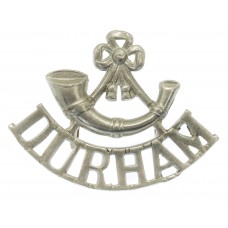 Durham Light Infantry (Bugle/Durham) White Metal Shoulder Title