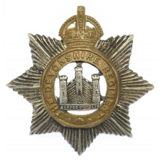 Devonshire Regiment Officer's Silvered Cap Badge