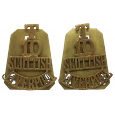 Pair of 10th Territorial Bn. Liverpool Scottish (T/10/SCOTTISH/LIVERPOOL) Shoulder Titles