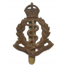 Royal Army Medical Corps (R.A.M.C.) Brass Cap Badge - King's Crown