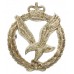 Army Air Corps Officer's Silvered Cap Badge - Queen's Crown