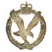 Army Air Corps Officer's Silvered Cap Badge - Queen's Crown