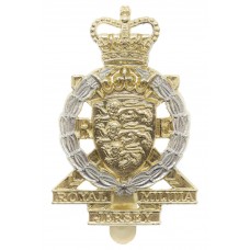 Royal Jersey Militia Royal Engineers Anodised (Staybrite) Cap Badge