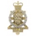 Royal Jersey Militia Royal Engineers Anodised (Staybrite) Cap Badge