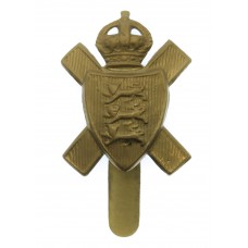Royal Jersey Light Infantry Cap Badge - King's Crown