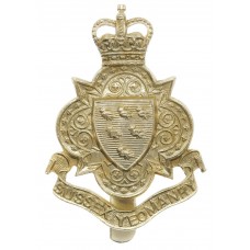 Sussex Yeomanry Anodised (Staybrite) Cap Badge - Queen's Crown