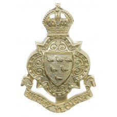 Sussex Yeomanry Anodised (Staybrite) Cap Badge - King's Crown