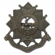 Bedfordshire & Hertfordshire Regiment Officer's Service Dress Cap Badge