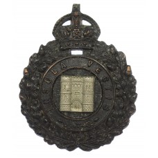 Isle of Wight Police Black Wreath Helmet Plate - King's Crown