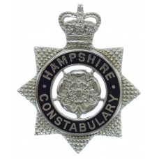 Hampshire Constabulary Senior Officer's Enamelled Cap Badge - Queen's Crown