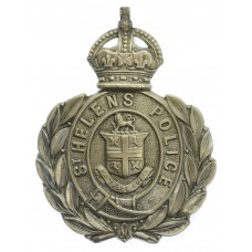 St Helen's Police Helmet Plate - King's Crown