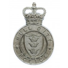 Hull City Police Cap Badge - Queen's Crown (Solid Centre)