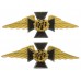 Pair of Royal Air Force (R.A.F.) Chaplains Gilt Collar Badges